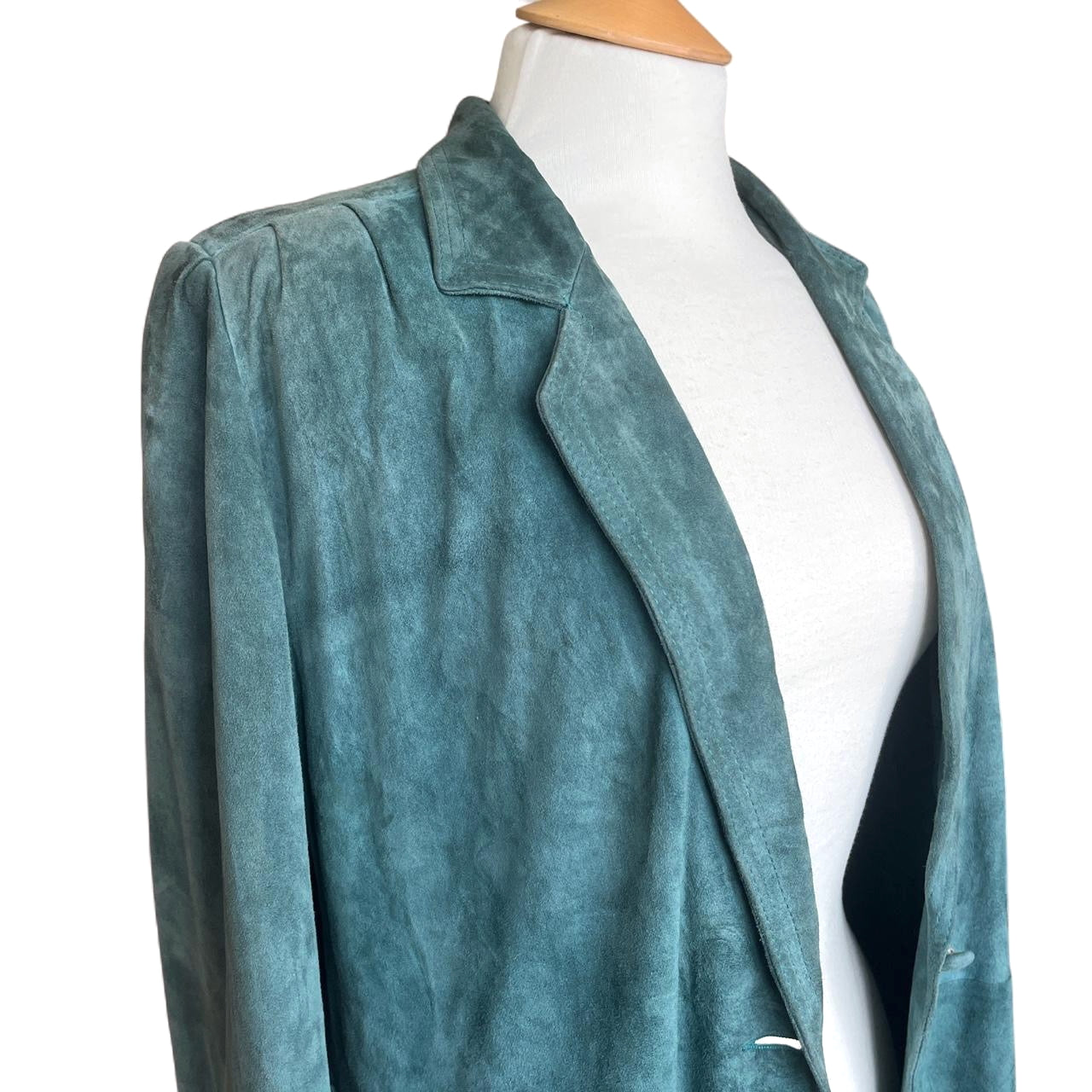 Teal Green Suede Vintage Jacket