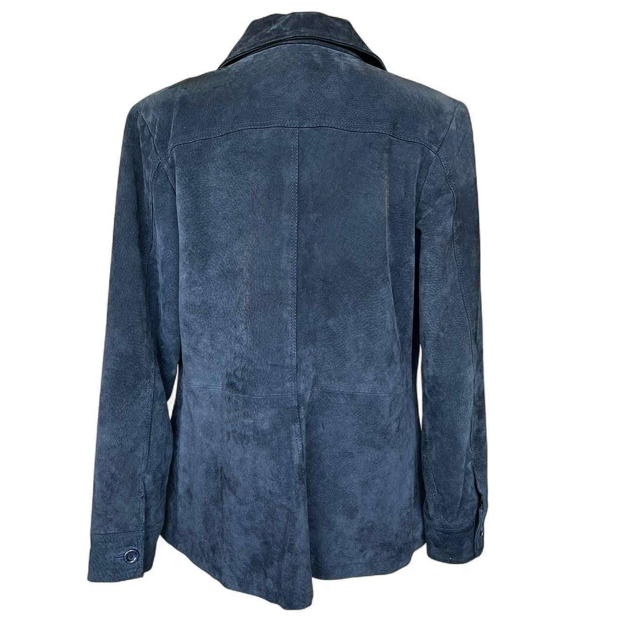 Pelican Cove 1970s Vintage Jacket · Navy Suede