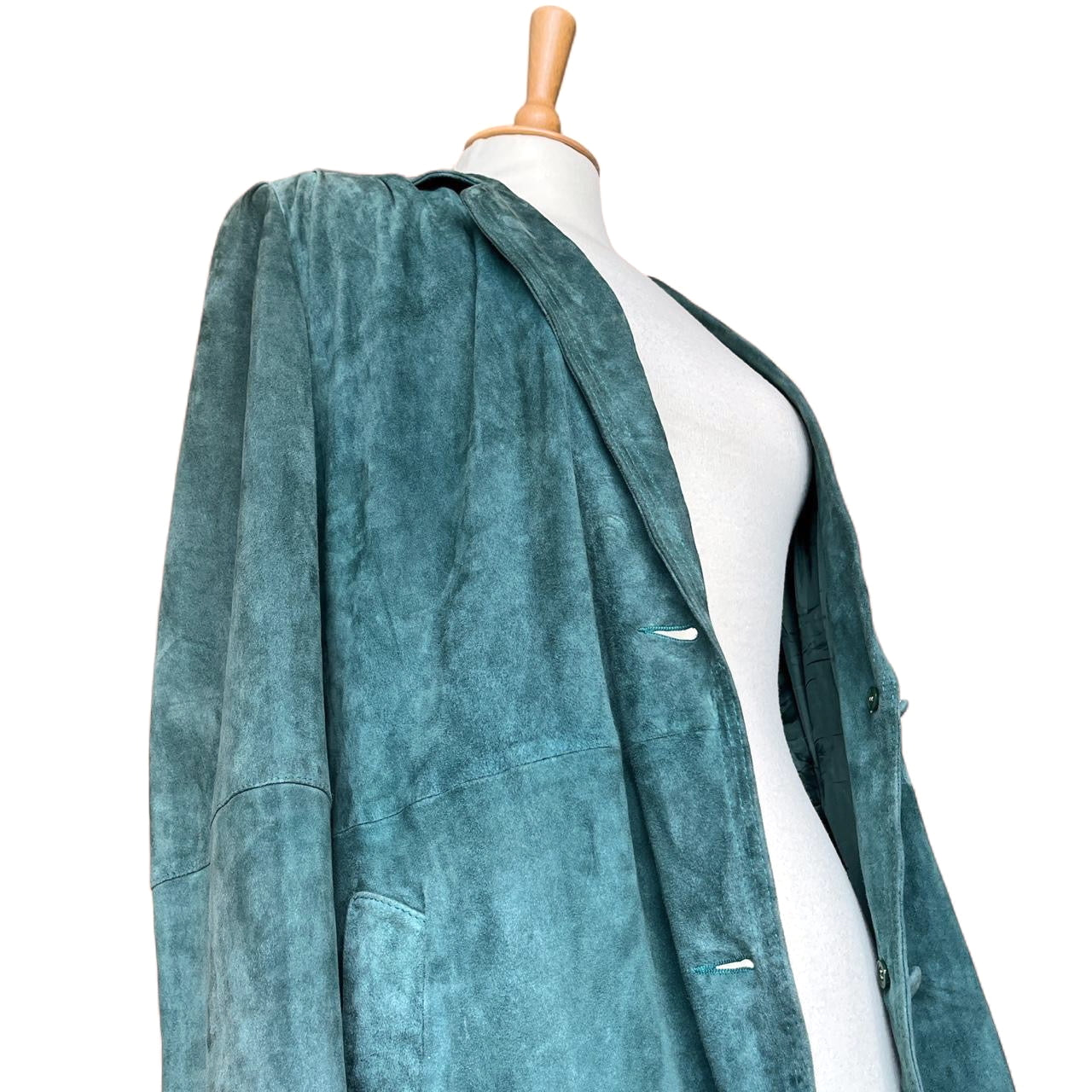 Teal Green Suede Vintage Jacket