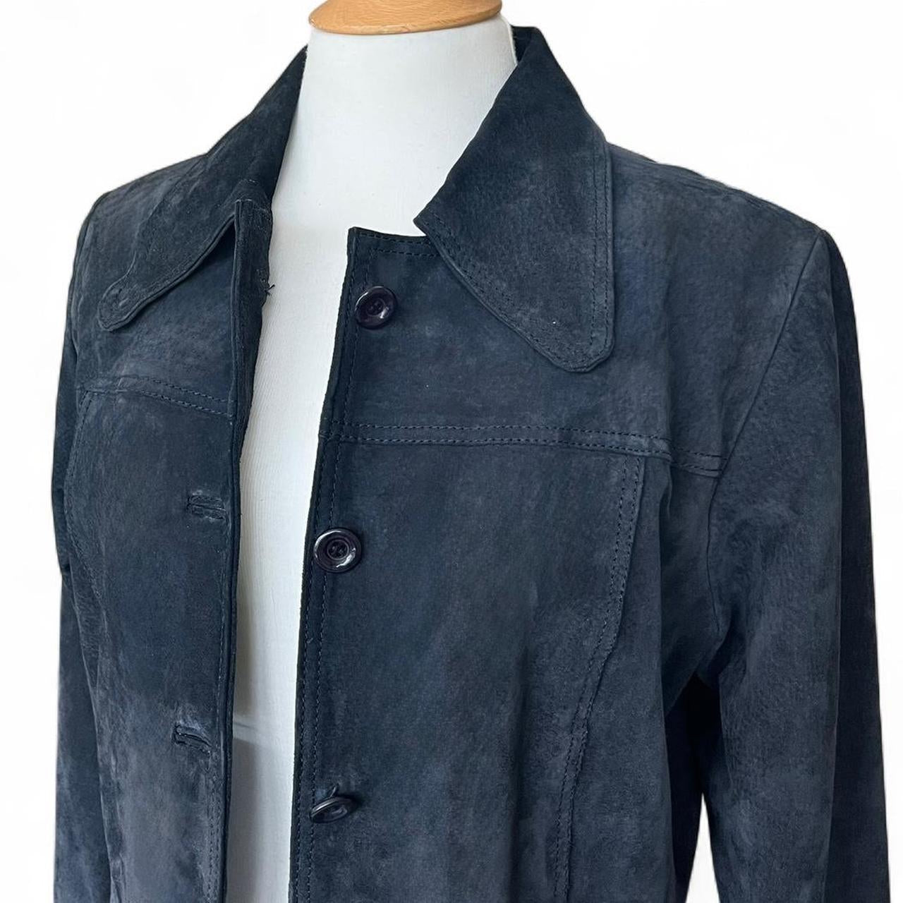 Pelican Cove 1970s Vintage Jacket · Navy Suede